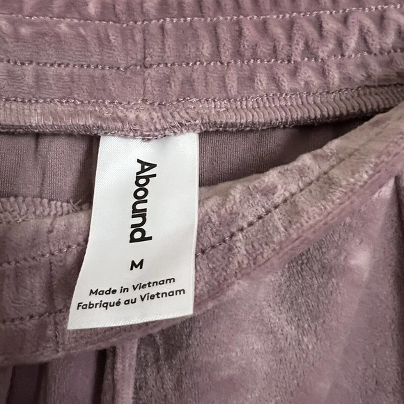 Abound NWT Velour Track Pants High Rise Purple Morn Elastic Waist Lounge - Picture 4 of 5